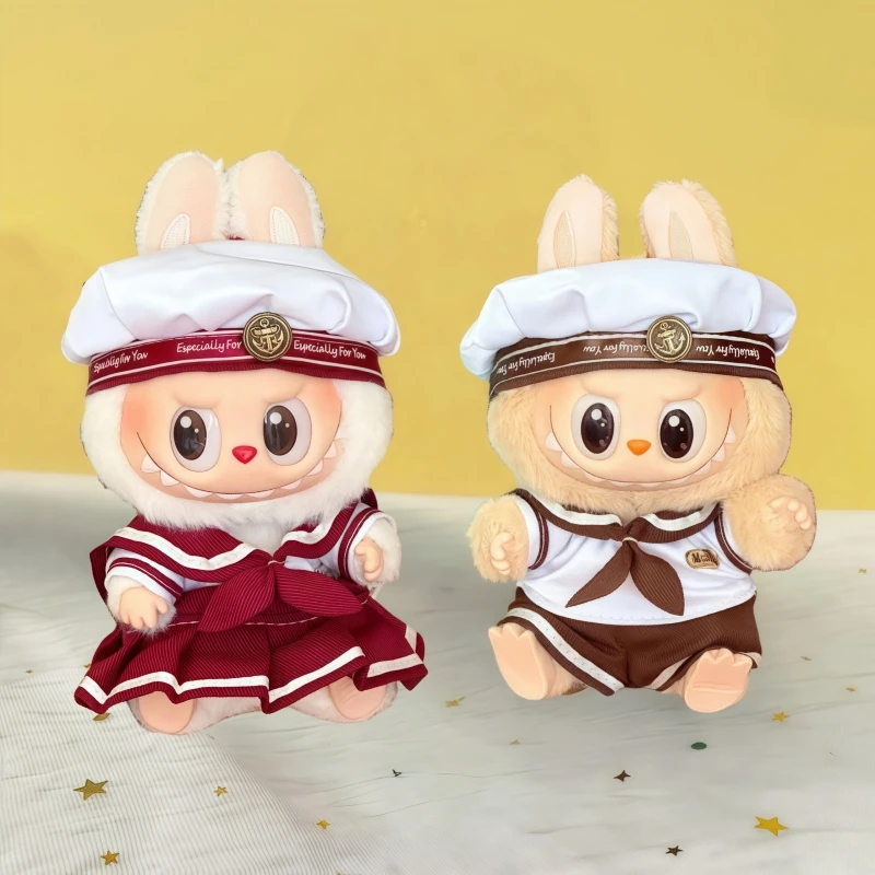 

Подходит для комплекта одежды для куклы Labubu, милая короткая юбка, протекающая шапка-ушанка V1 V2 V3, аксессуары для одежды «сделай сам», детские игрушки, подарки