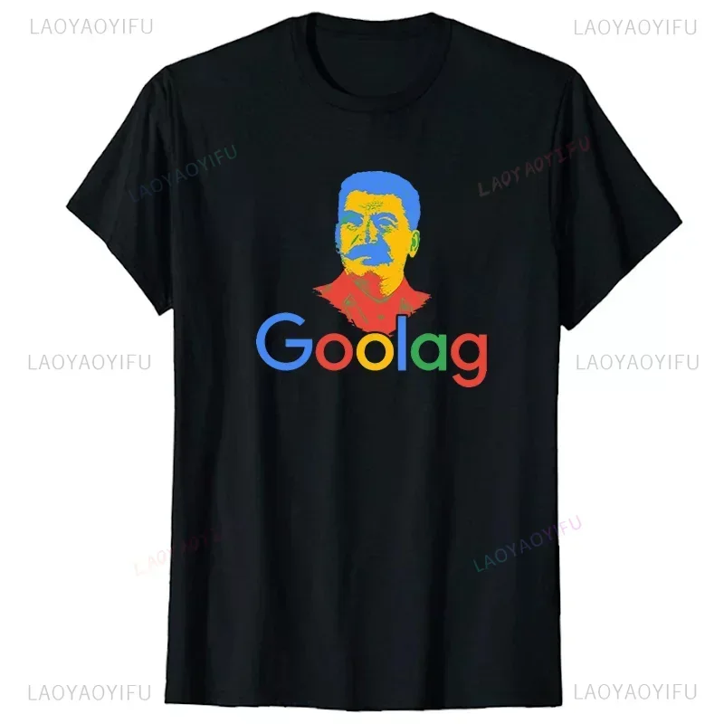 Vintage Goolag USSR Stalin Artsy Man T-shirt Graphic Cotton T Shirts Short Sleeve T-shirts Woman T Shirt Summer Men's Clothing