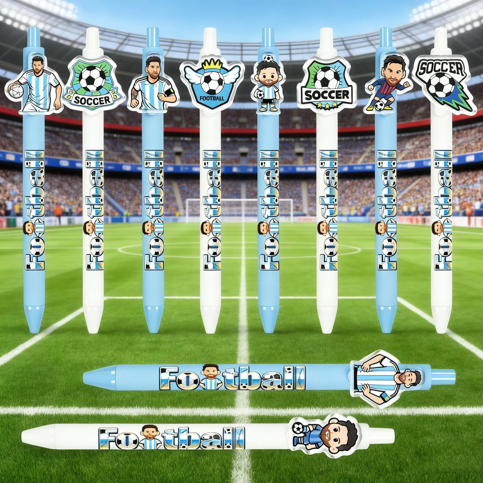 

Набор из 10/16 ручек с футбольной тематикой для болельщиков — прочные и портативные, для офиса и учебы