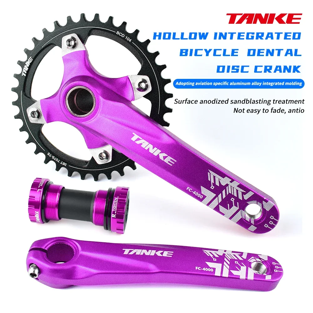 TANKE 104BCD MTB Chainring Round Narrow Wide Ultralight Mountain Bike 32T 34T 36T 38T 40T 42T 44T Crankset Tooth Single Disc