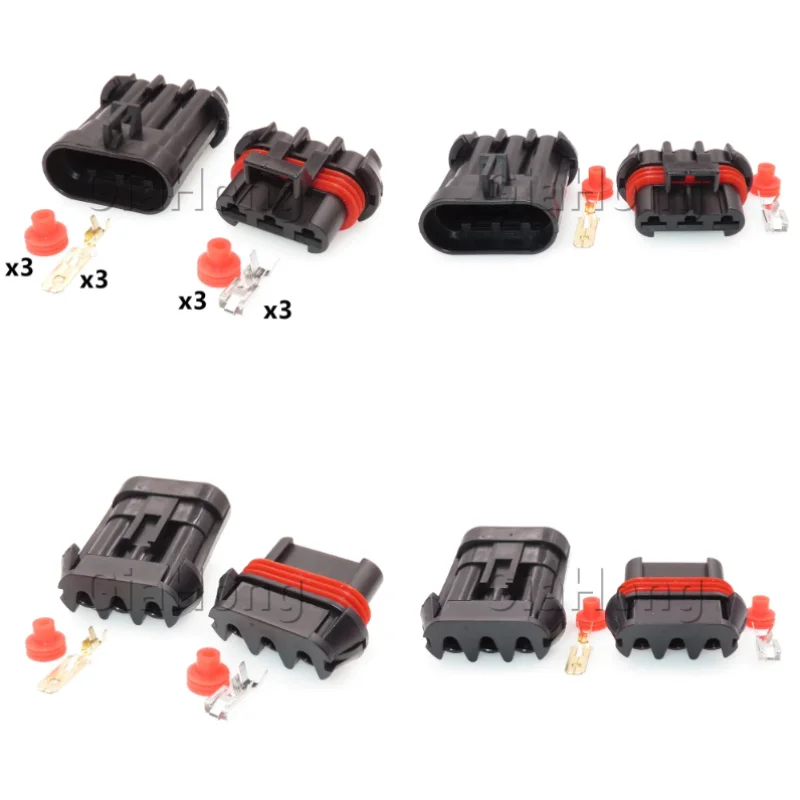 1 Set 3 Ways Parts 12124685 15358681 12124686 AC Assembly Automobile Blower Wire Cable Socket For Buick Ford Car Sealed Adapter