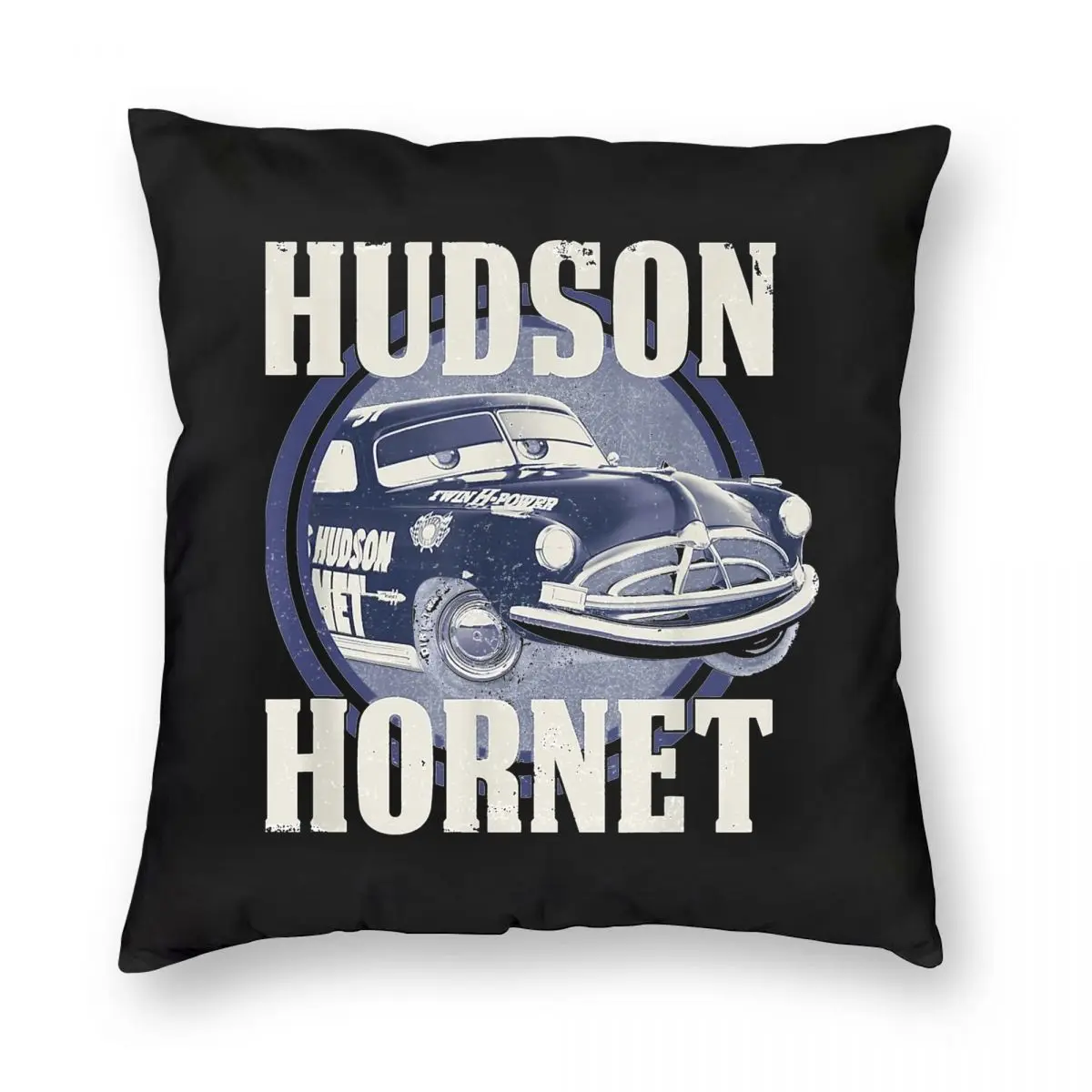 Hudson Hornet Badge Cars Pillowcase Soft Cushion Cover Decorations Lightning McQueen Pillow Case Cover Home Dropshipping 18''