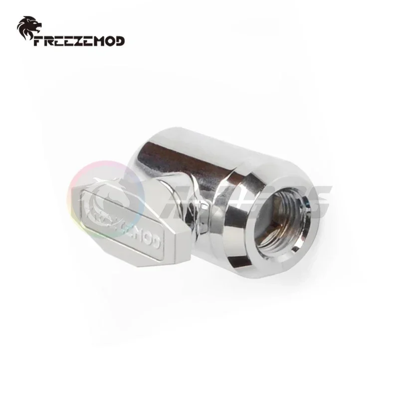 صمام مفتاح تبريد المياه من FREEZEMOD، صمام تصريف المياه الملتفة يدويًا وإيقاف تشغيل وإيقافها باللون الأسود والفضي والأبيض YGNS