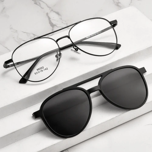 Imagen 2 del producto FIRADA, gafas magnéticas cómodas a la moda, gafas de aviador de doble haz Vintage, gafas graduadas, montura para hombres y mujeres 86002