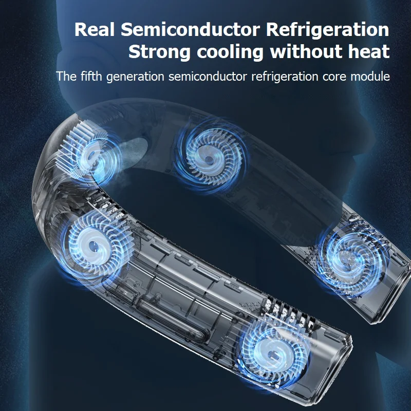 샤오미 휴대용 캠핑 목 선풍기 충전식 미니 선풍기, 에어 쿨러 TYPE-C, 10W 플래시 충전, 무선 음소거 전기