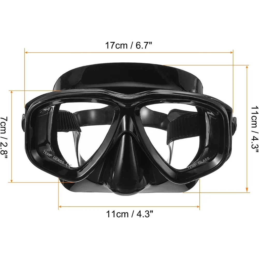 Scubal Diving Mask Snorkels  Set  Anti-burst myopia lenses  Anti-Fog adult Diving Swimming Easy Breath Tube  Snorkel Mask
