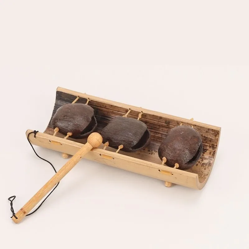 Meditation Nut Shell Bells Handmade Agogo Dance Bell Yoga Sound Healing Natural Fruit Shell Chimes Percussion Musical Instrument