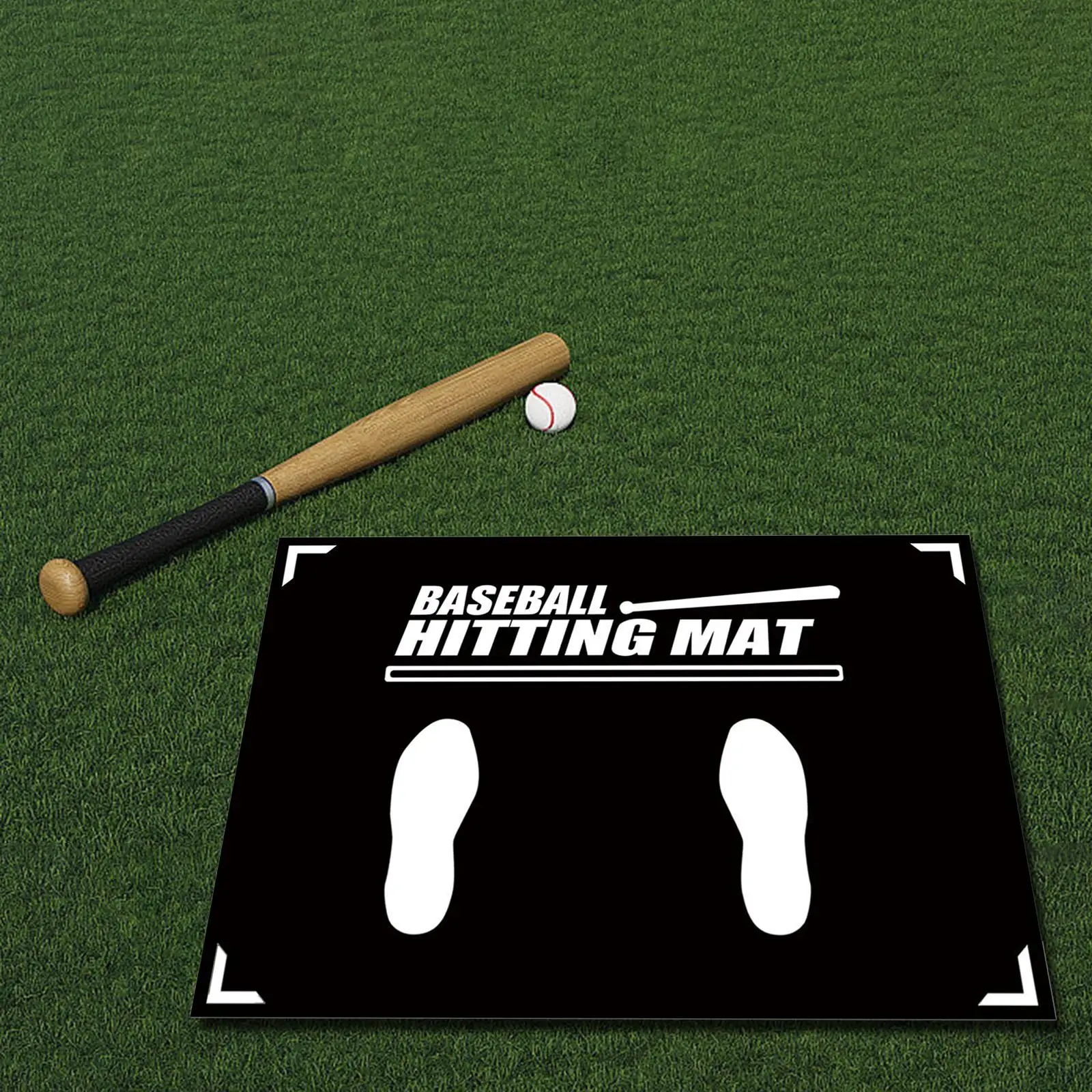 Baseball Hitting Mat Facing Place Aid with Toes Outdoor Parts Exercise Cushion for Swing Training Baseball Beginner Men Women