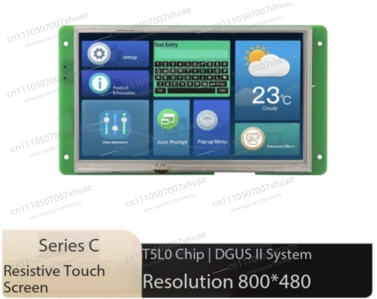 7 Inch Intelligent Serial Screen Touch/NO Touch  LCD Display Module DMG80480C070_04W