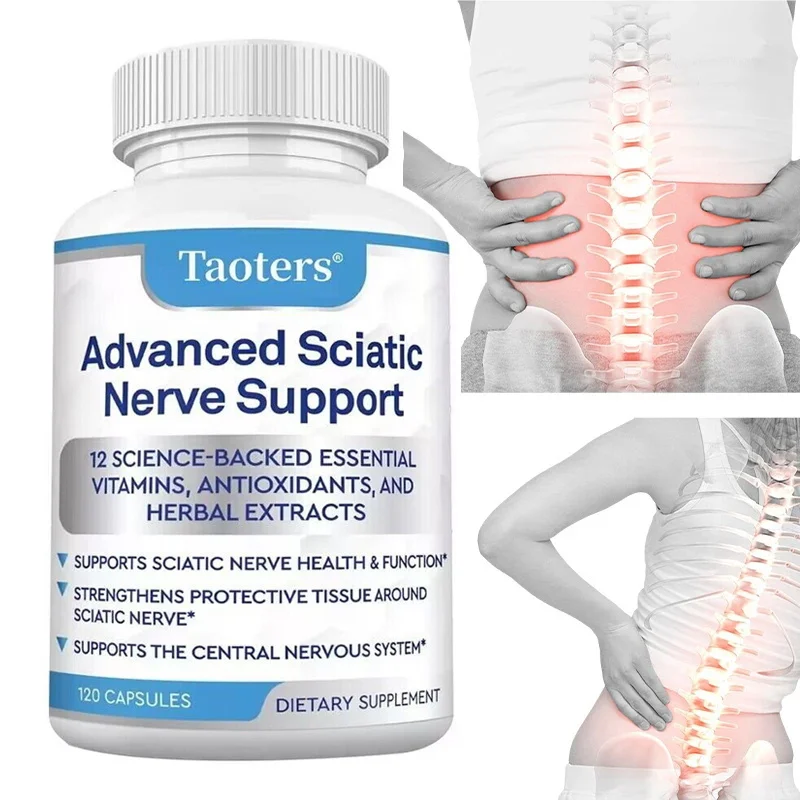 Sciatic Nerve Supplements - Relieve Bone Pain, Stiffness, Improve Circulation, Nerves and Overall Health To Restore Mobility