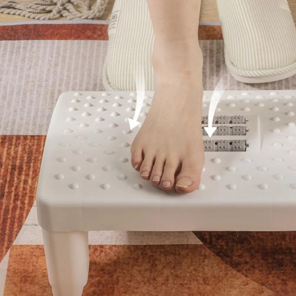 Roller Massage Footstool Reliable Plastic Foot Support Tool Comfortable Footrest Humanized Design for Bathroom Toilet Step Stool