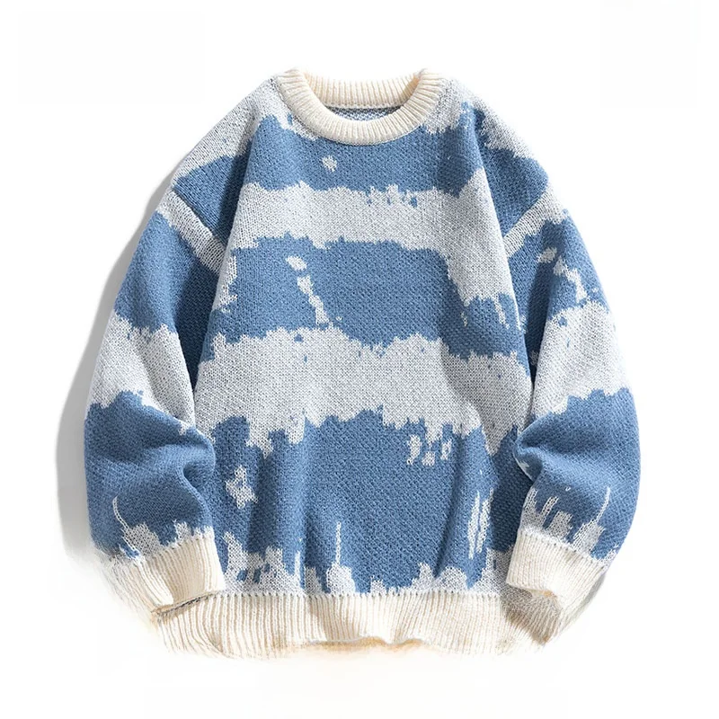 

Свободный мужской вязаный свитер Design Sense Осень-зима Внутренняя одежда Base irt Lazy Sle Полиэфирное волокно круглый Ne Warmth Pro...