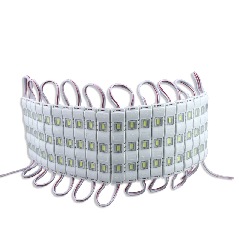 Módulo de luz LED SMD 5730, módulos impermeables para Letras de señal, luz trasera LED SMD5730, 3 led DC12V