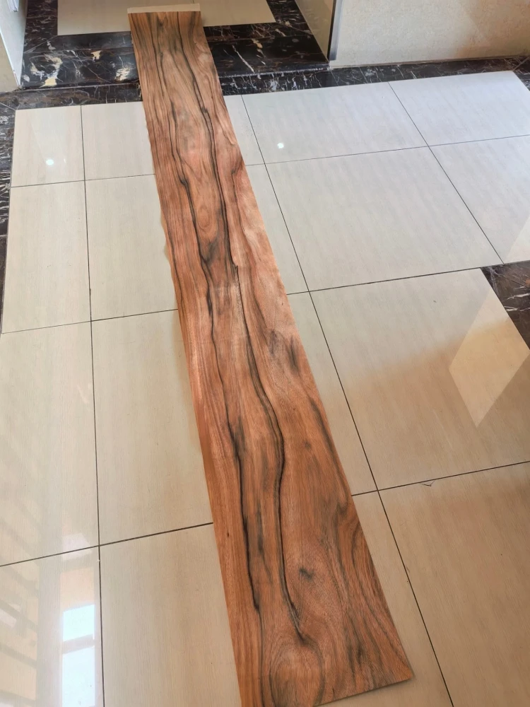 Natural Ebony Wood Veneer, for Furniture and DIY Woodworking, about 30cm x 2.5m, 0.2mm Thick,C/C