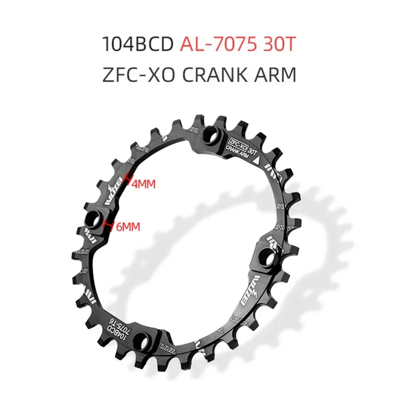 WUZEI 104 BCD 104BCD Bicycle Chainring 30T 32T 34T 36T 38T 40T 44T 42T 46T 48T 50T 52T Crown MTB Road Bicycle Accessories