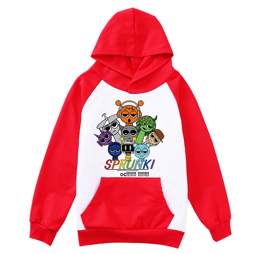 

Sprunki Hoodie Kids Cartoon Incredibox Sweaters Boys Long Sleeve Coats Baby Girls Pullover Clothes Children Casual Sweatshirts