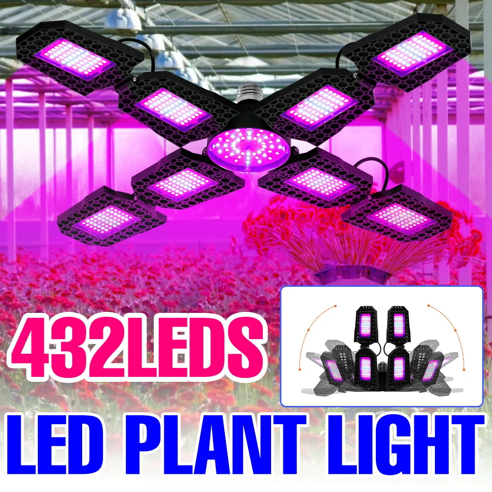 300W LED Plant Grow Light Full Spectrum E27/E26 Greenhouse Hydroponic Cultivation Lamp For Indoor Vegetable Tomato Flower Cactus