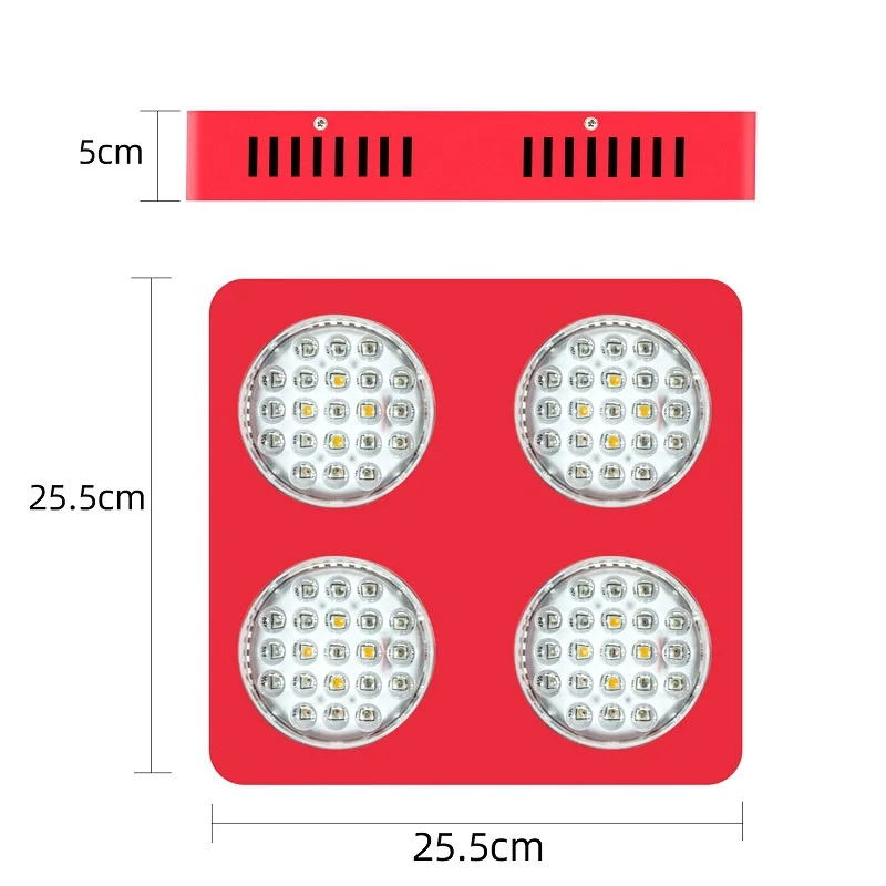 Luz LED Apolo 4 de espectro completo para cultivo de plantas de interior, sistema hidropónico de alta eficiencia, 10 bandas con exclusivo LED de 5W,