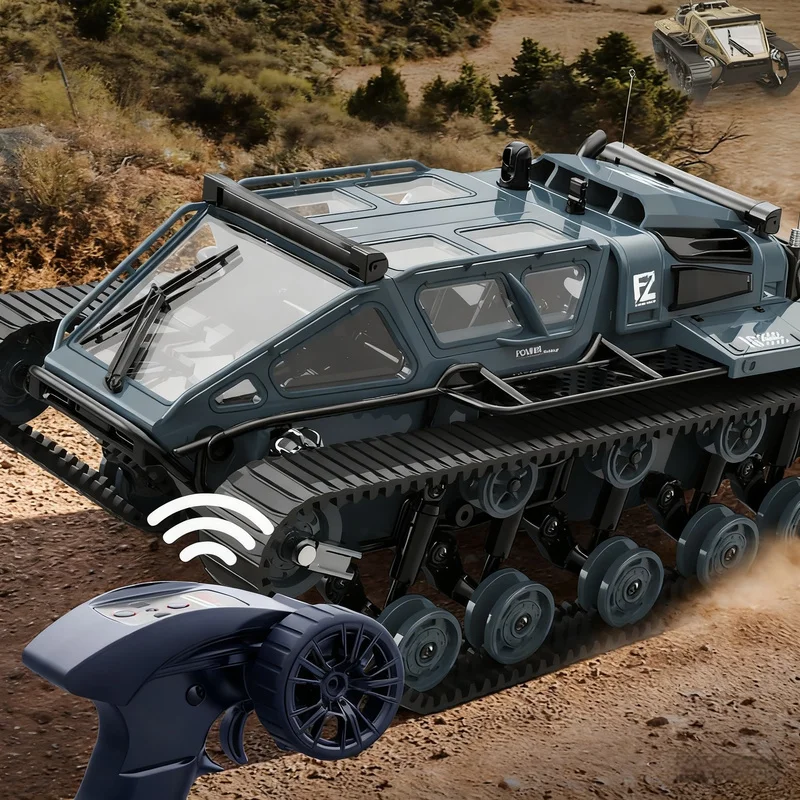 All-Terrain Crawler Off-Road RC Tank High-Horsepower Armored Remote Control Professional Full-Scale High-Speed Drift Gifts Toy