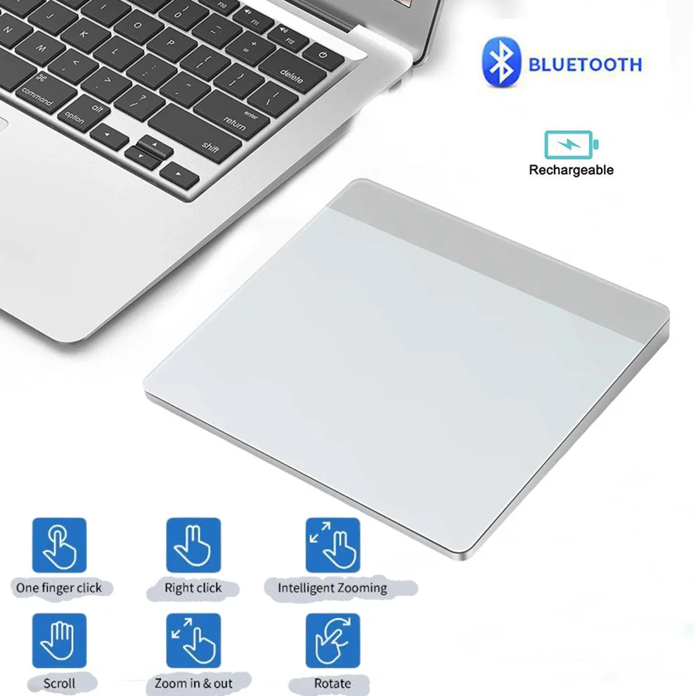 

Magic Trackpad Rechargeable Bluetooth Touchpad External Bluetooth Trackpad Multi-Gesture Touchpad Mouse for Laptop/Notebook