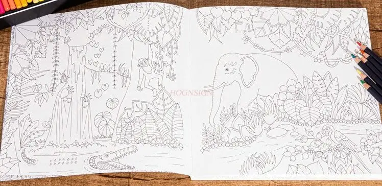 1book Adult stress relief adult coloring book painting