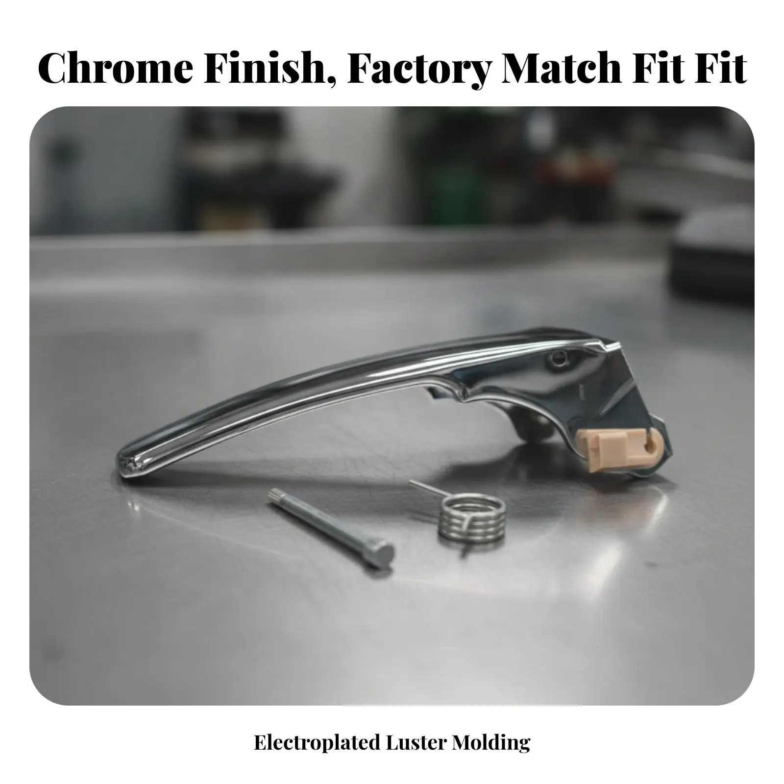 Chrome Car Door Handle Assembly with Metal Pin for Smooth Operation