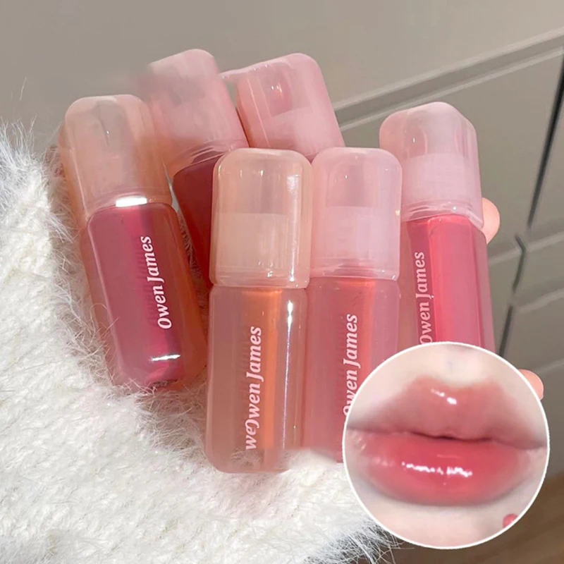 Hydraterende Sap Rode Lipgloss Kersen Spiegel Water Lip Glazuur Jelly Glas Lip Olie Waterdichte Lippenstift Nude Heldere Tint Make-Up