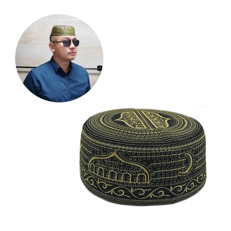 Muslims Men Namaz Prayer Hat Traditional Islamic Hui Nationality Hat Eid Gift