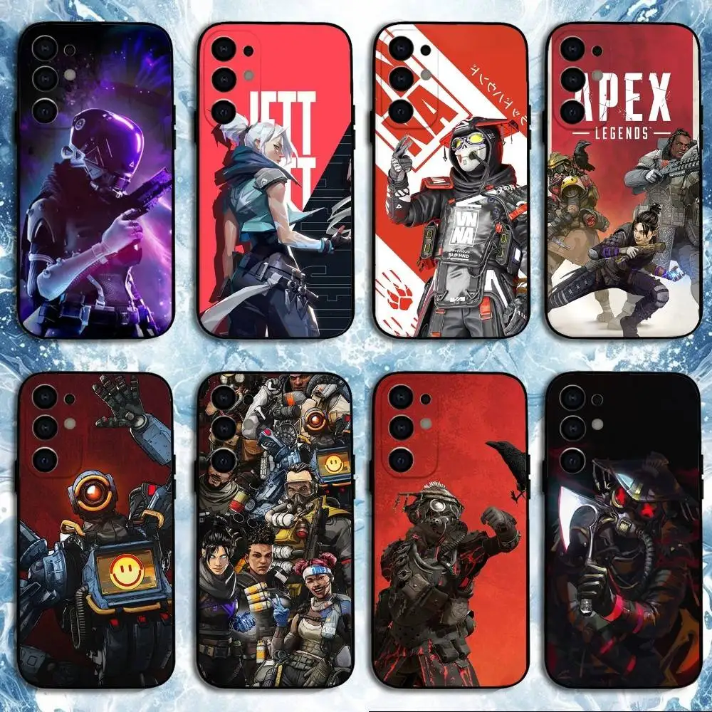 

A-Apex Legends Game Phone Case For Samsung S25,S24,S23,S22,S21,S20,Plus,Fe,Lite,Others Black Cover