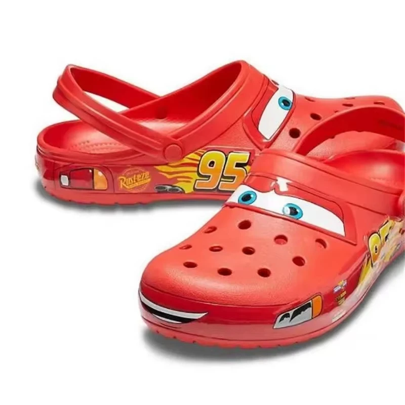 

Summer Slippers Lightning Mcqueen Man Pixar Men Waterproof Outdoor Beach Holey Eva Shoes Sandals Woman Car Flip Flops Boy Gift