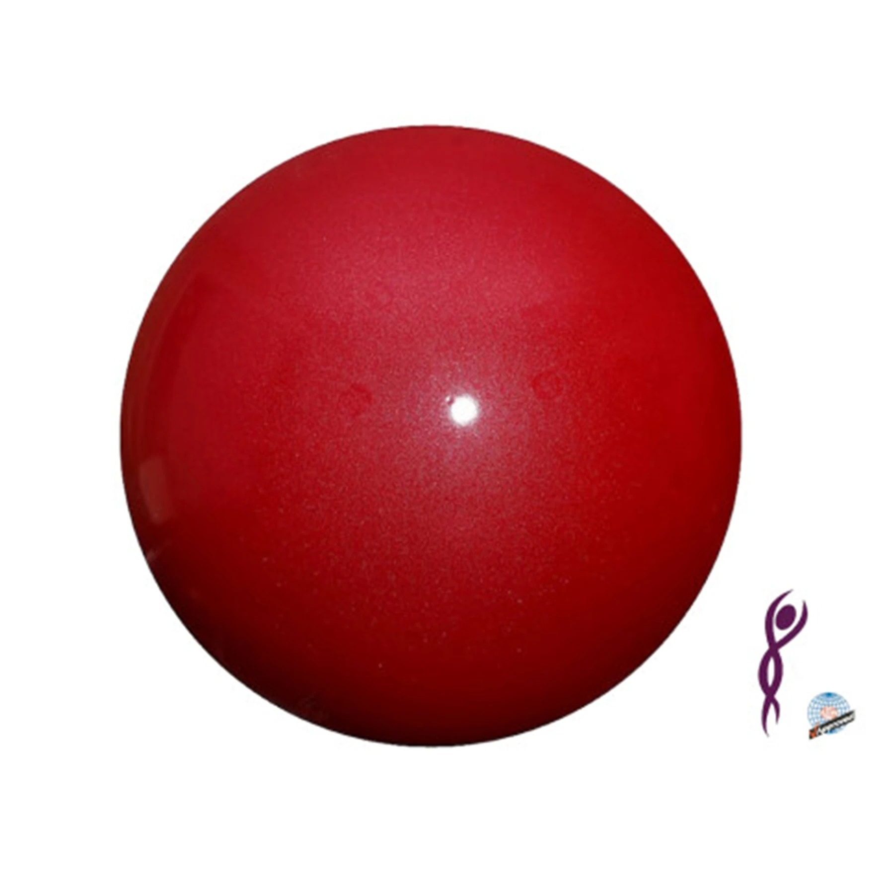 VNT-bola de gimnasia rítmica profesional aprobada por FIG, línea de estrella, ritmo, purpurina, azul/rojo/amarillo, 18,5 cm para alto nivel