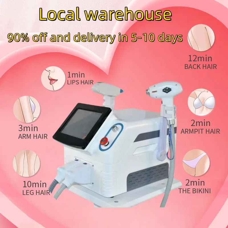 Multifunctional Portable 2 in 1 Hair/Tattoo Removal Diode Laser Machine New Design Ice Point Painless