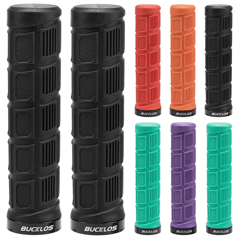 

Велосипедные ручки BUCKLOS, мягкие резиновые, удобные, 22,2 мм, противоскользящие ручки для руля горного велосипеда, ручка с замком, детали велосипеда