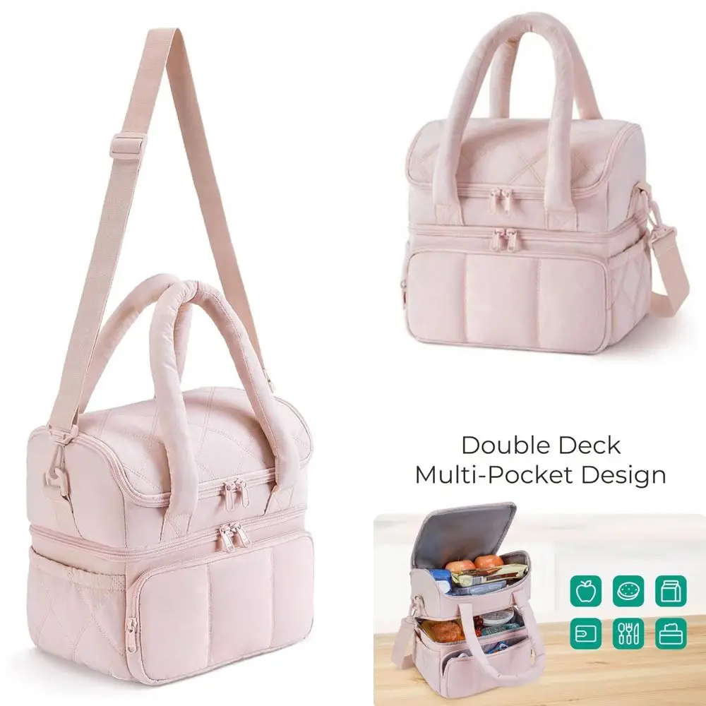 Durable Large Capacity Lunch Bag Waterproof Insulated Lunch Box Reusable Leakproof Insulated Bag Office