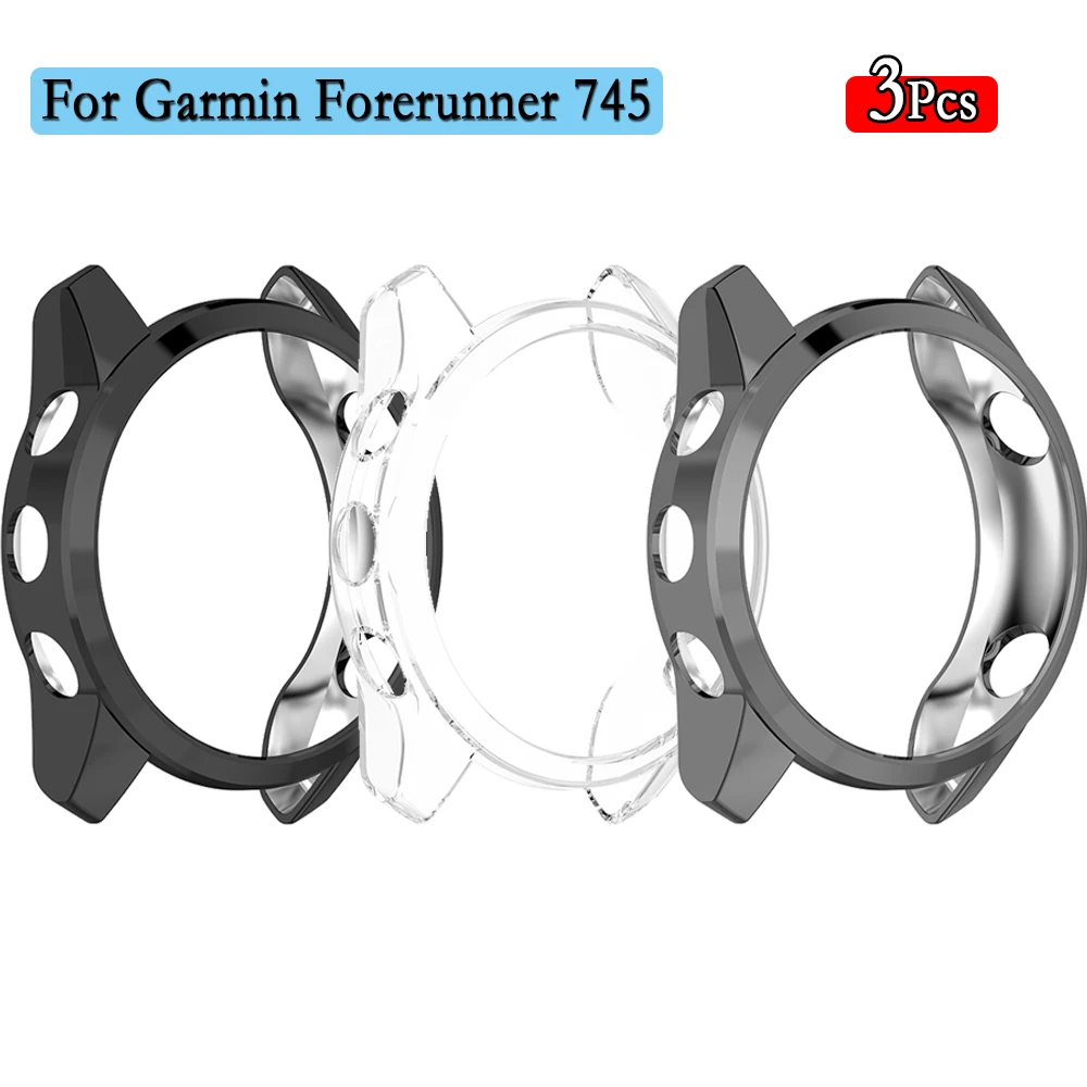 1/3pcs Soft TPU Cover For Garmin Forerunner 745 Watch Protector Hollow Watch Case Protection Supplies Watch Accessories