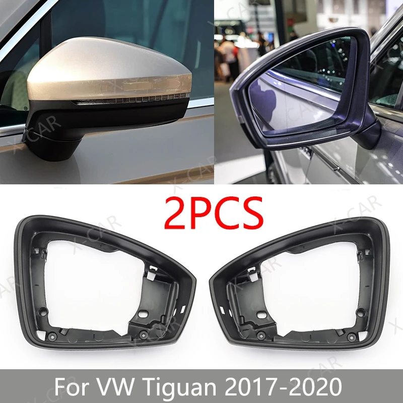 

2PCS For VW Tiguan 2017 2018 2019 2020 Exterior Side Rearview Mirror Frame House Case