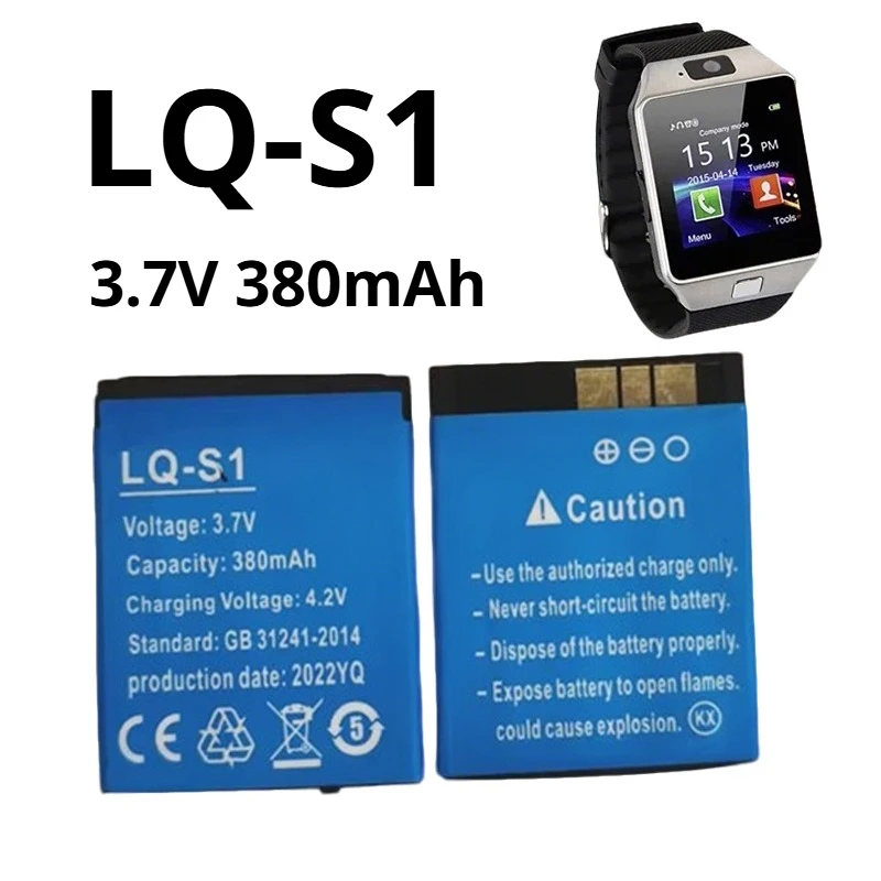 LQ-S1 Smart Watch Battery 3.7V 380mAh Polymer Lithium Batteries for DJ-09 V8 X6  A1 Y1 Bluetooth Phone Watch GPS Positioning