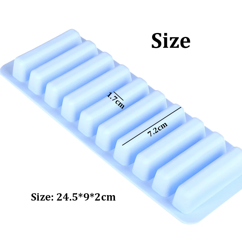 Finger Biscuit Mould Long Cookie Silicone Mold Chocolate Candy Pudding Dessert Molds Baking Tool