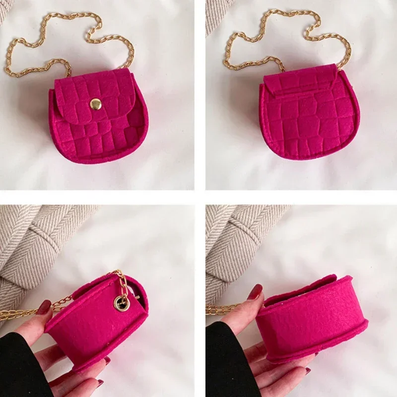 New Korean Air Cushion Lipstick Bag Plush Chain Shoulder bag Crossbody Small Bag Ins Fashion Mini Bags for Women Cute Coin Purse