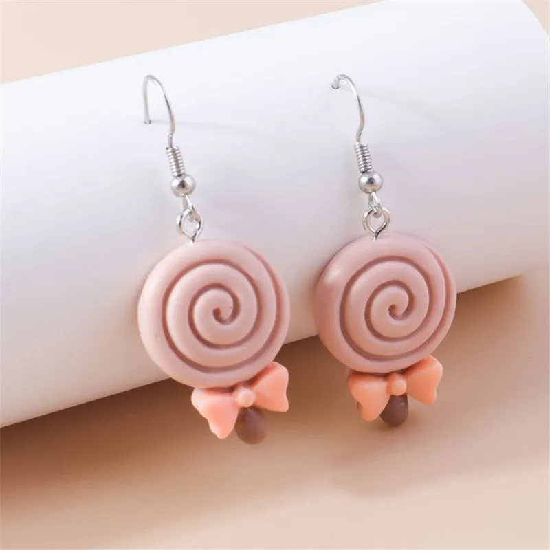 Aihua 30 Farben süße süße Lutscher-Ohrringe aus Kunstharz für Frauen, lustige Simulation, Lebensmittel, Süßigkeiten, Lutscher-Ohrringe, Schmuck, Geschenke – Detail 39
