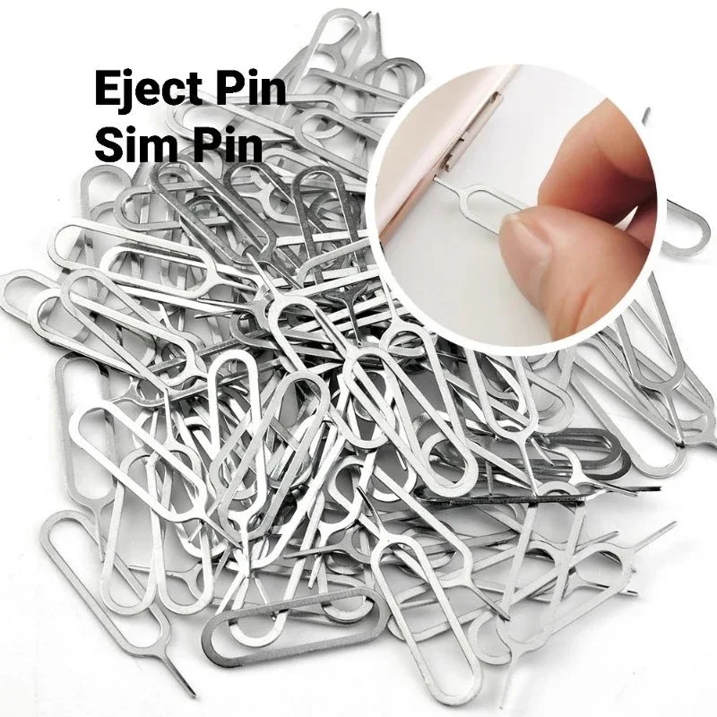 1/10/50/100 pièces plateau de carte SIM broche d'éjection outil de retrait d'éjecteur Compatible pour iPhone Samsung Xiaomi Huawei aiguille d'ouverture de carte SIM