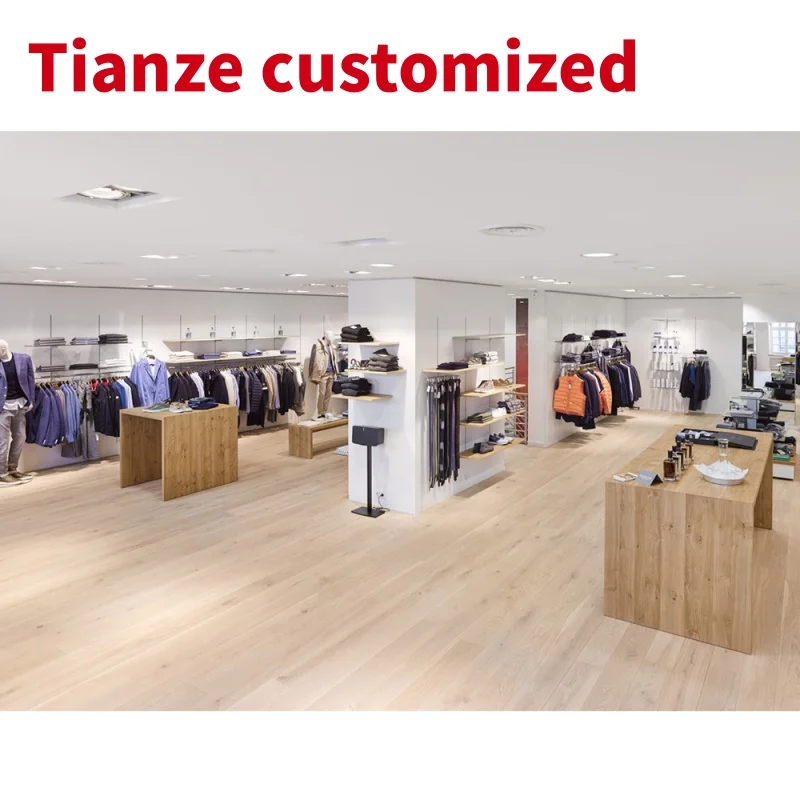 

(customized)High Quality Menswear Clothing Shop Display Furniture Retail Design Metal And Wooden Garment Displays Shopfittings F