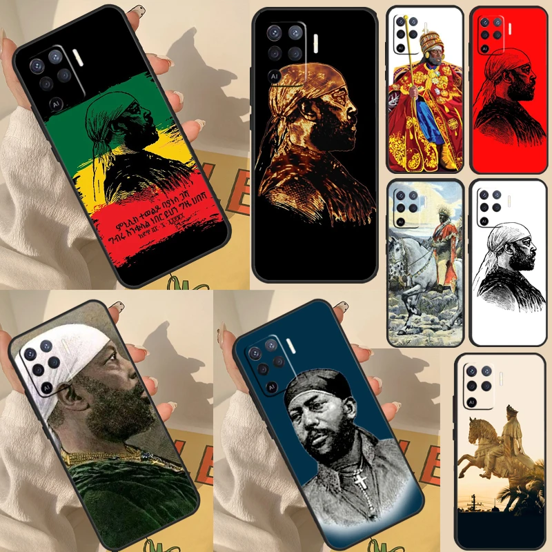 Emperor Menelik Ii Of Ethiopia Adwa Case For OPPO A57S A54 S A16 A76 A96 A5 A9 A31 A53 A15 A52 A72 A91 A74 A94 A17 A57 A77 Cover