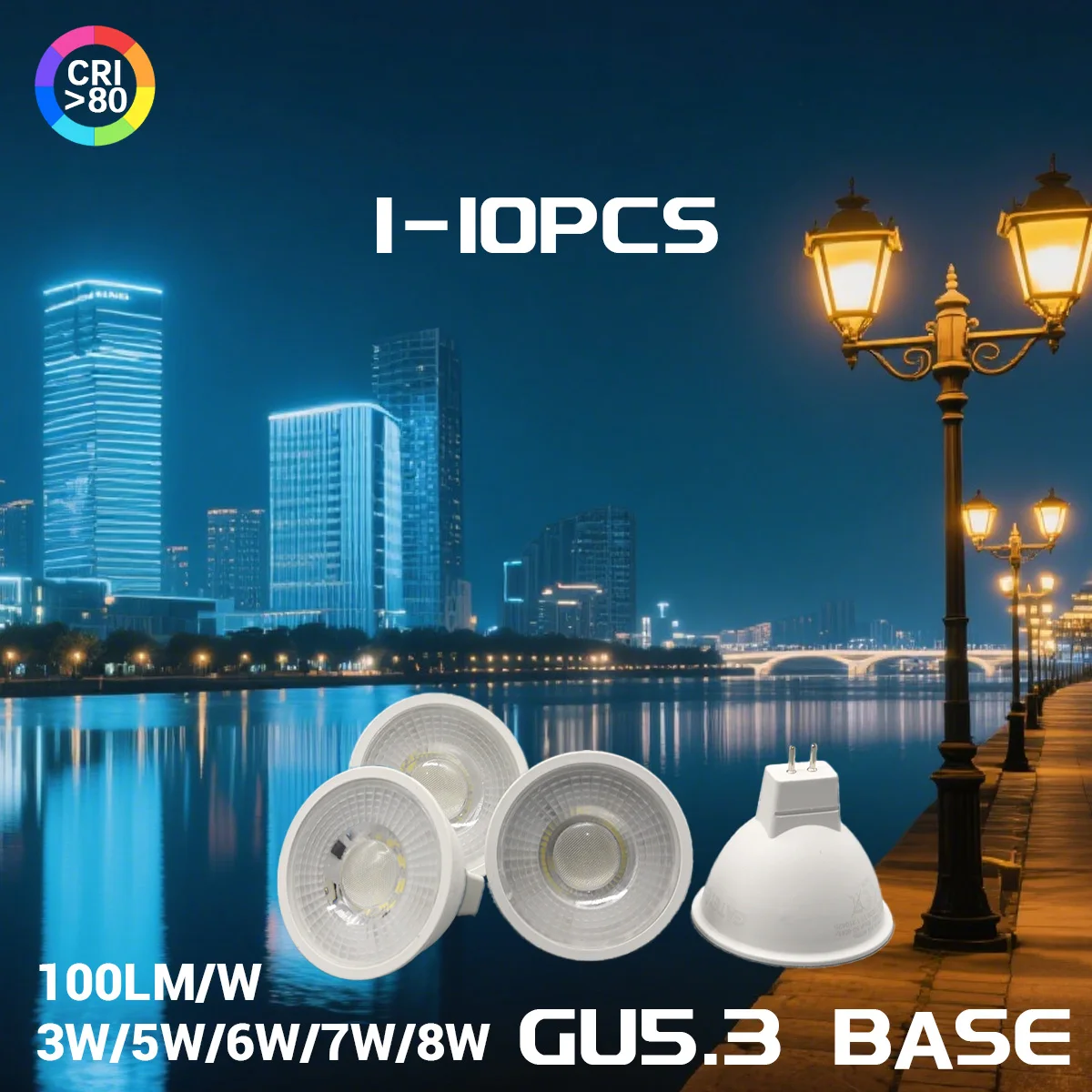 1-10PCS MR16 SpotLight Bulbs Led 12v AC DC 12-24V 38Bean Angle 80+CRI 3W 5W 6W 7W 8W No Flicker Replace 40W 50w 60W Halogen Lamp