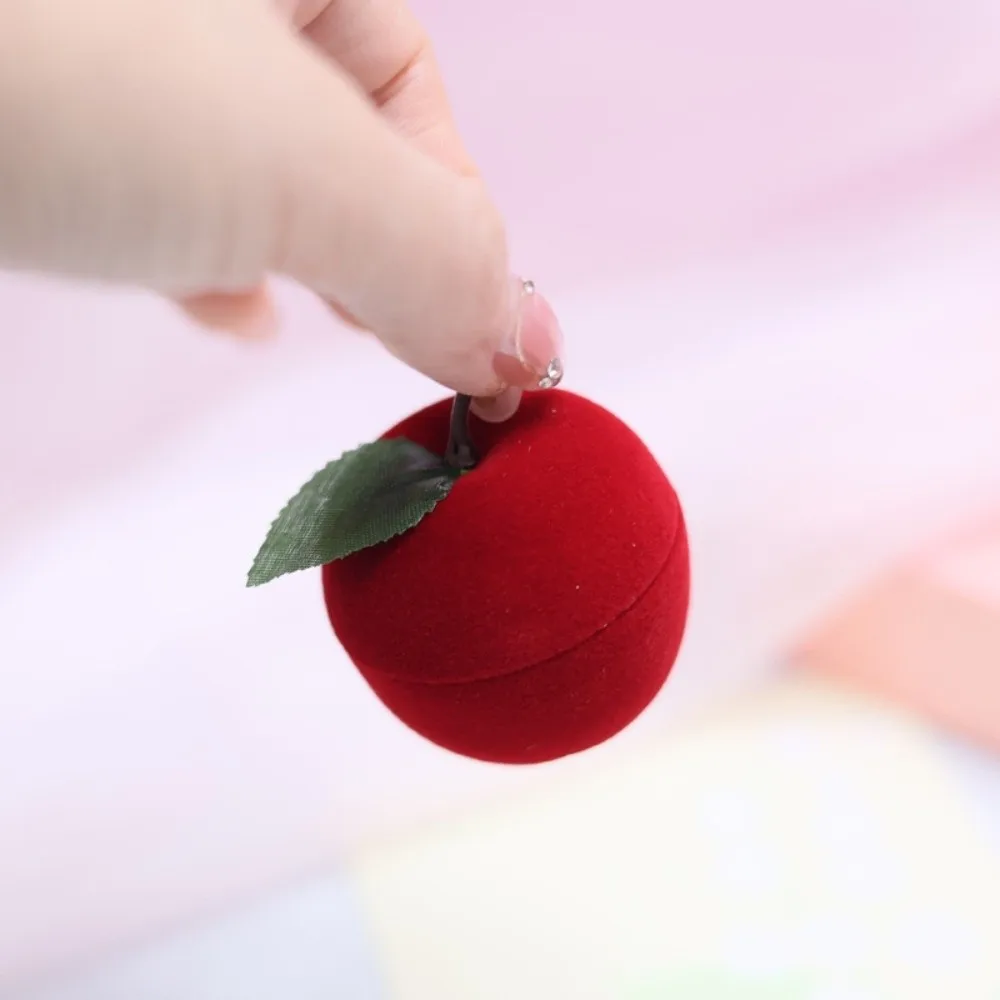 미니 충돌 방지 체리 목걸이 정리함 포도 딸기 과일 반지 상자 오렌지 파인애플 플로킹 보석 상자 프로포즈