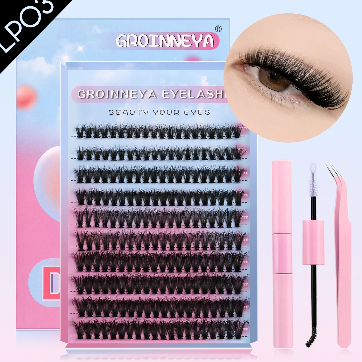 DIY Lash Clusters Set with Bond & Seal