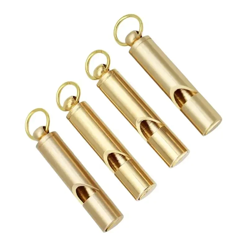 Brass Whistle High Decibel Portable Outdoor Whistle Hiking Camping Life-Saving Whistle Referee Training Whistles Outdoor Gadgets
