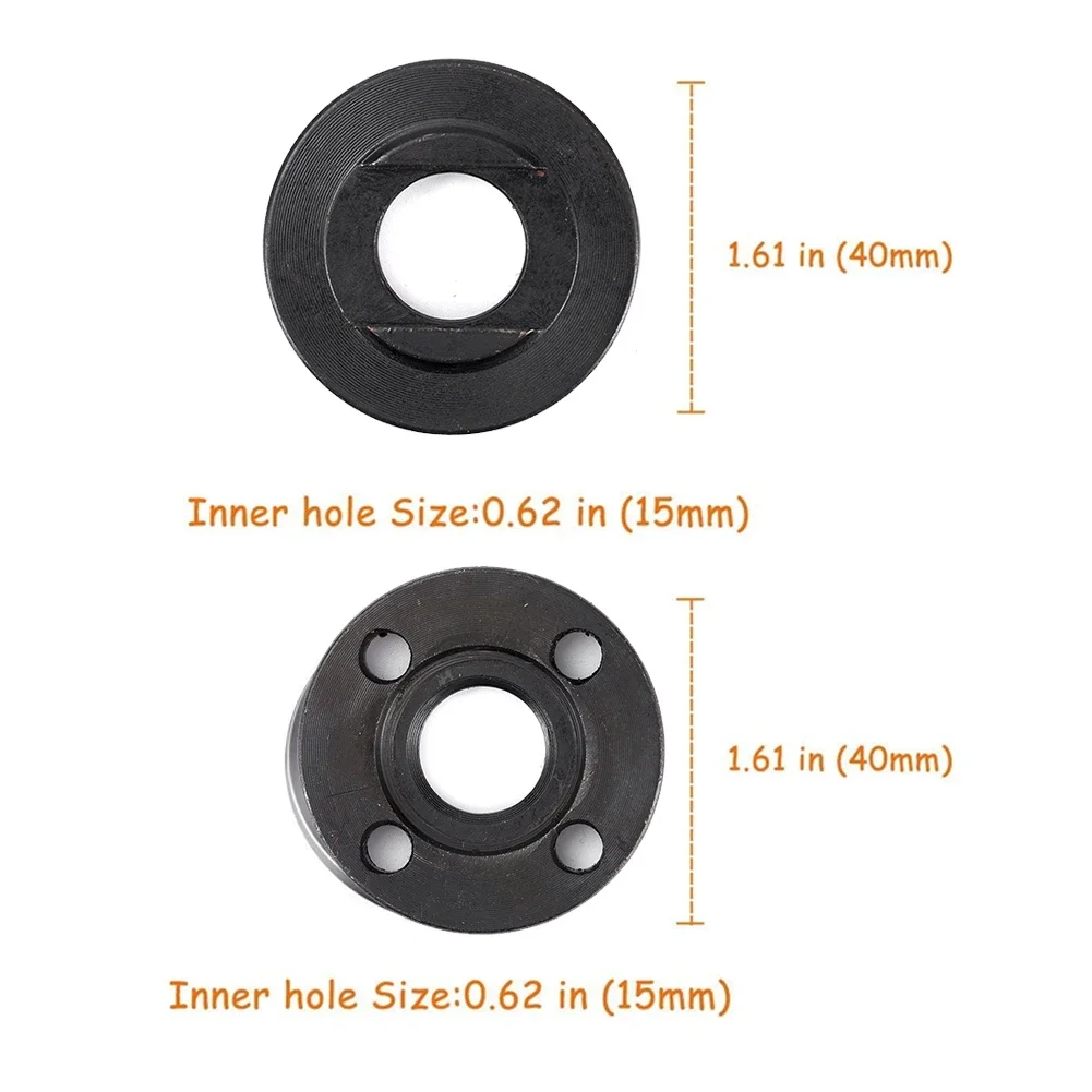 M16/M14 Angle Grinder Replacement Flange Nut Set For Spindle Thread Angle Grinder Metal Pressure Plate Power Tool Accessories