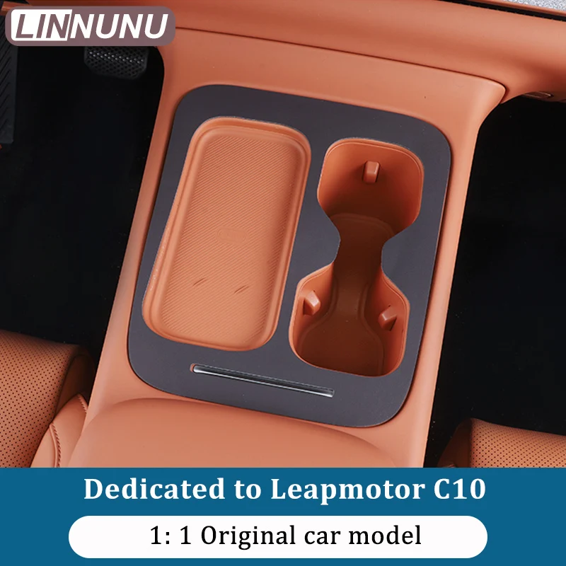 LINNUNU-alfombrilla antideslizante con ranura para puerta para Leapmotor C10, almohadilla para puerta Interior/taza, almohadilla antideslizante, portavasos para coche, cojín, accesorios para automóvil