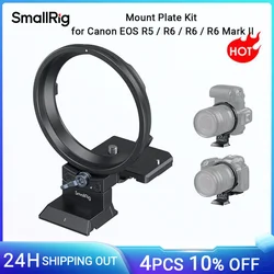 SmallRig Rotatable Collar Mount Plate for Canon R5 / R5C / R6 / R6 Mark II Camera for Arca-Type and for Manfrotto RC2 Plate 4300